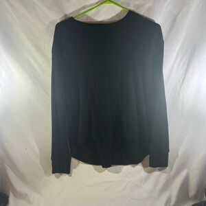 Women's Black Ribbed Top